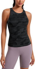 Butterluxe Workout Tank Tops for Women - Racerback Padded High Neck