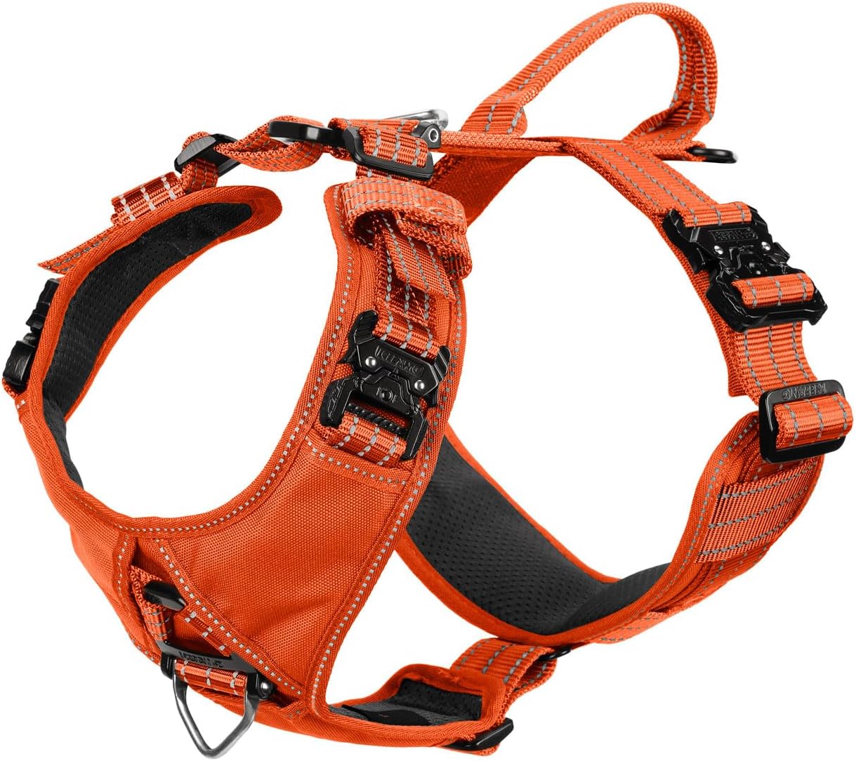 ICEFANG Dog Strap Harness for X-Large Dogs with Metal Hardware