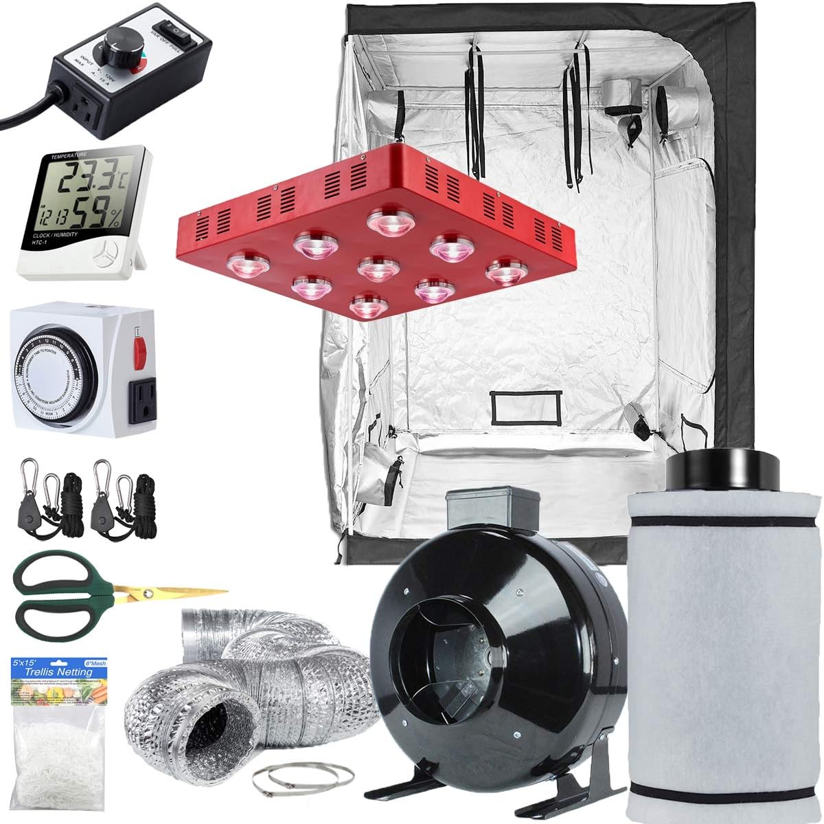 TopoLite Complete 1800W LED Grow Tent Kit