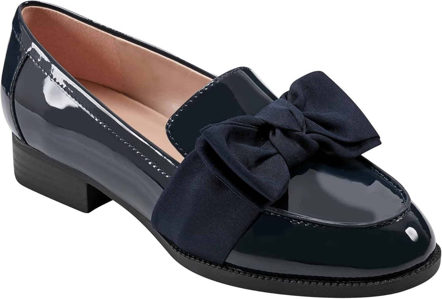 Bandolino Women's Lindio Loafer with Bow Accent and Shine