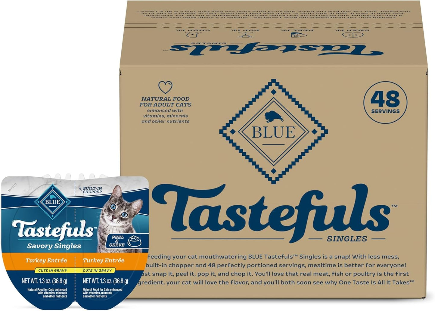 Blue Buffalo Tastefuls Savory Singles Turkey Entree Wet Cat Food