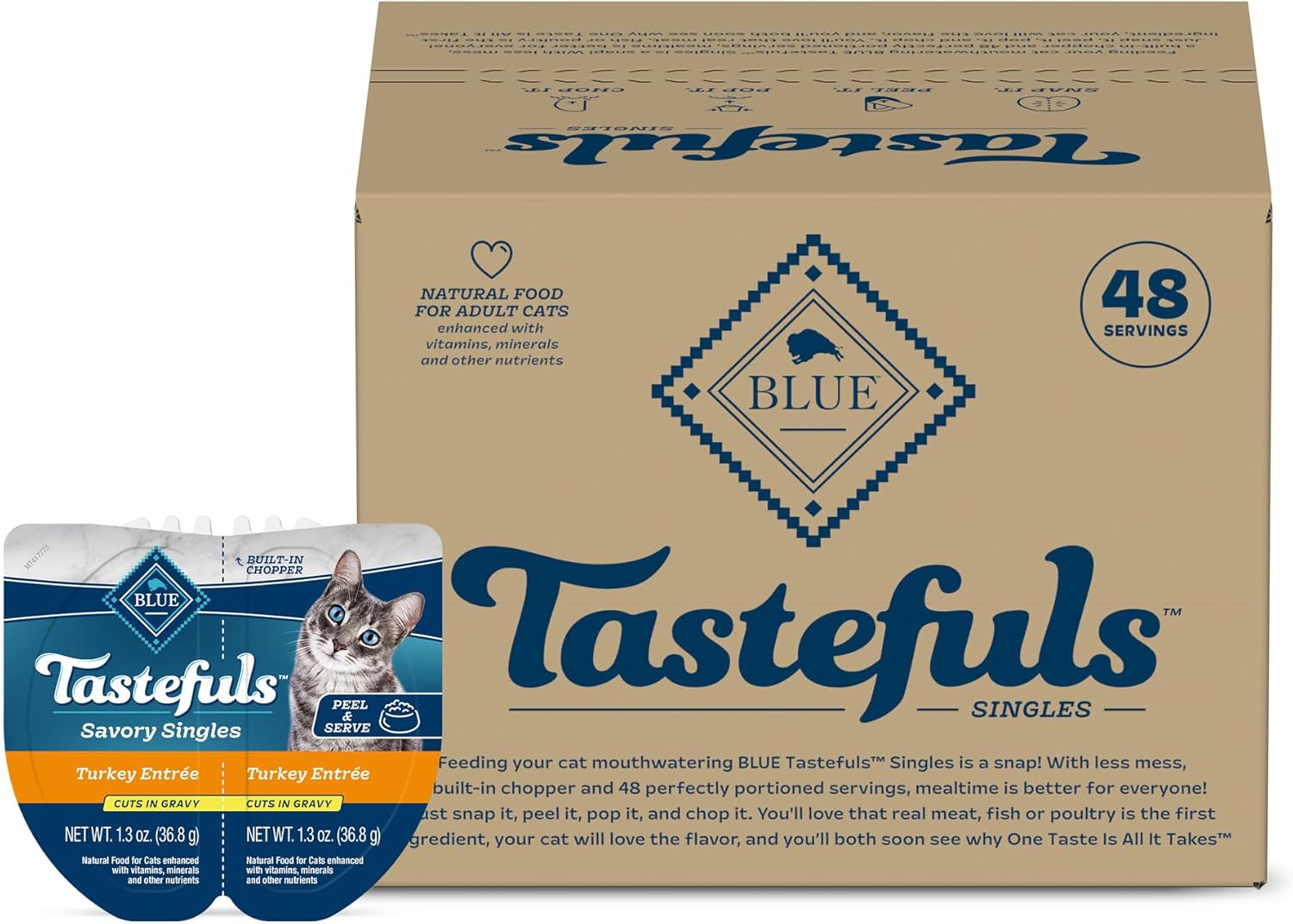 Blue Buffalo Tastefuls Savory Singles Turkey Entree Wet Cat Food