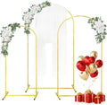Wedding Arch Backdrop Stand Set of 3 Gold Metal Arches - Portable