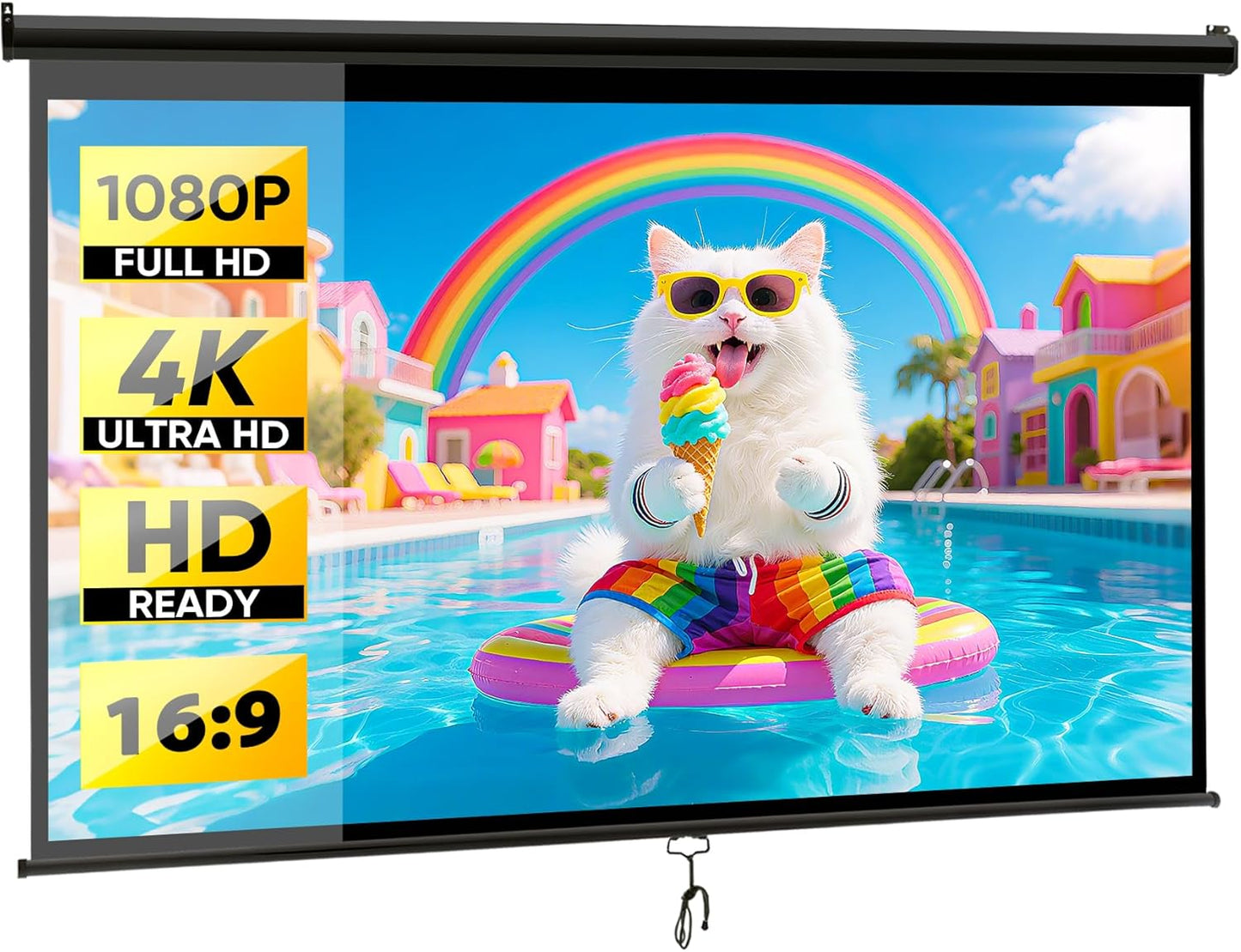 100 Inch HD Projection Screen for Indoor and Outdoor Use