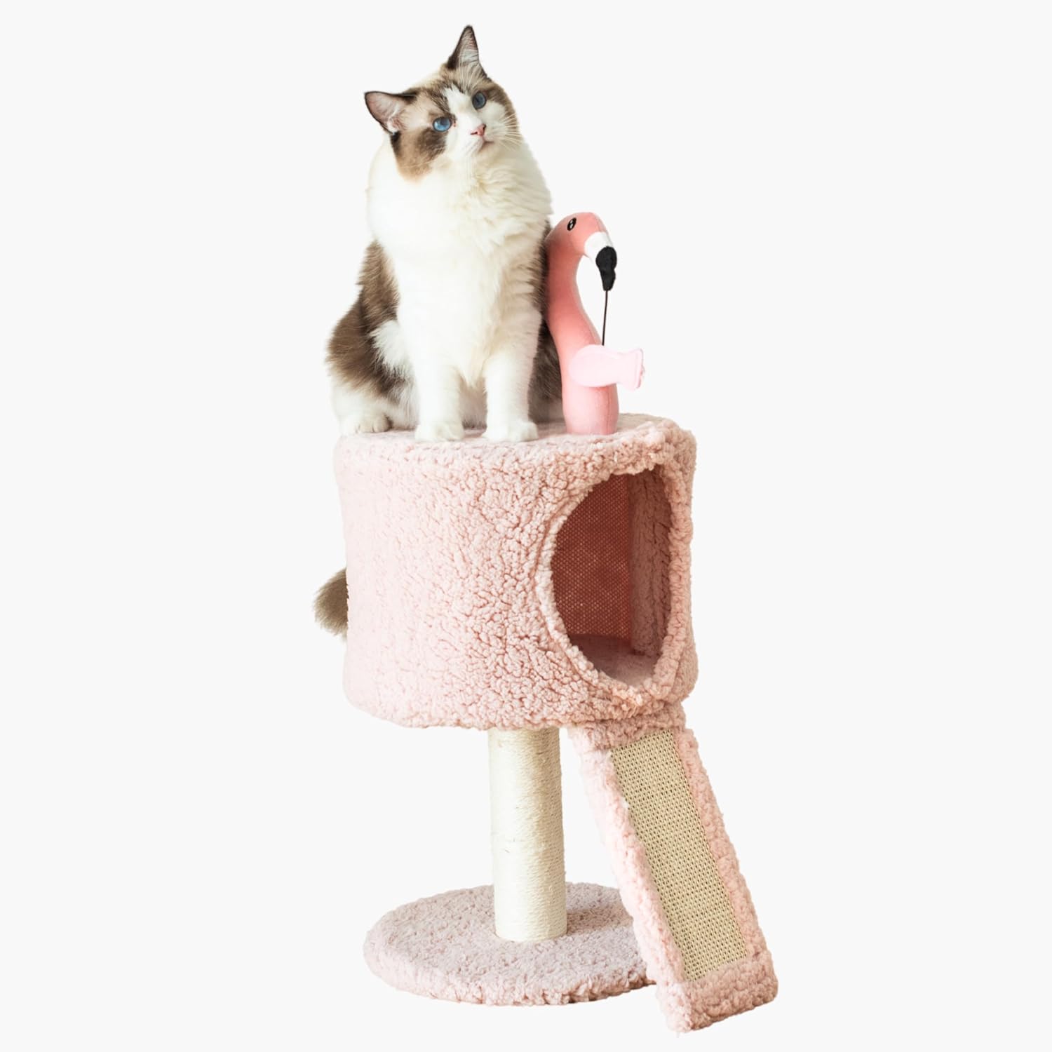 Catry Flamingo 2-Level Cat Tree for Small Cats & Kittens