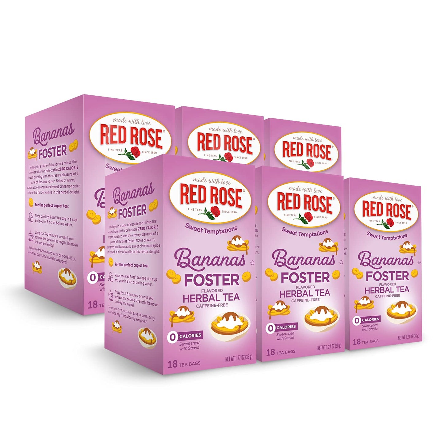 Red Rose Sweet Temptations Dessert Tea with Bananas Foster Flavor