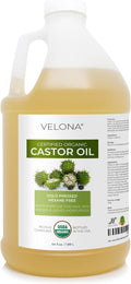 USDA Certified Organic Castor Oil 64 fl oz - Cold Pressed for Hair