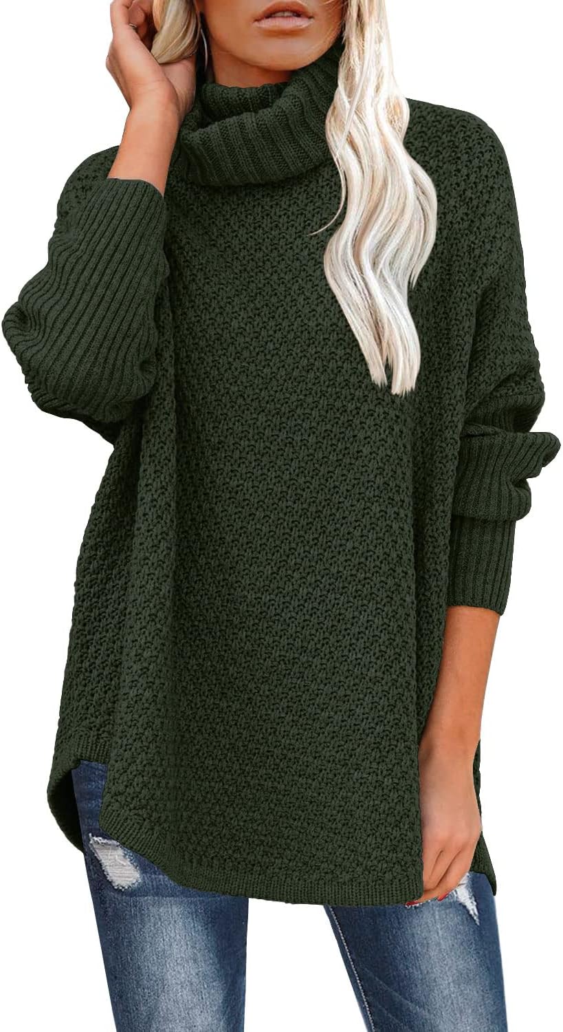 DOROSE Women's Oversized Turtleneck Long Sleeve Pullover Sweater