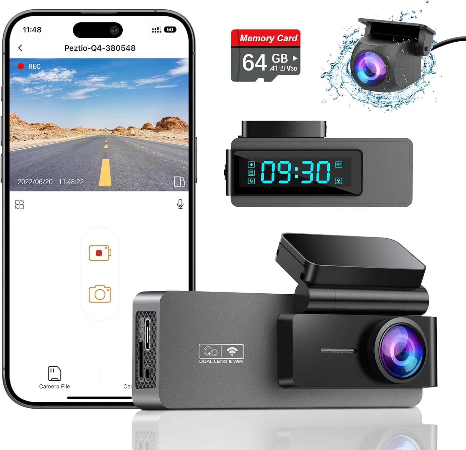 ARIFAYZ 4K Dual Dash Cam + Night Vision