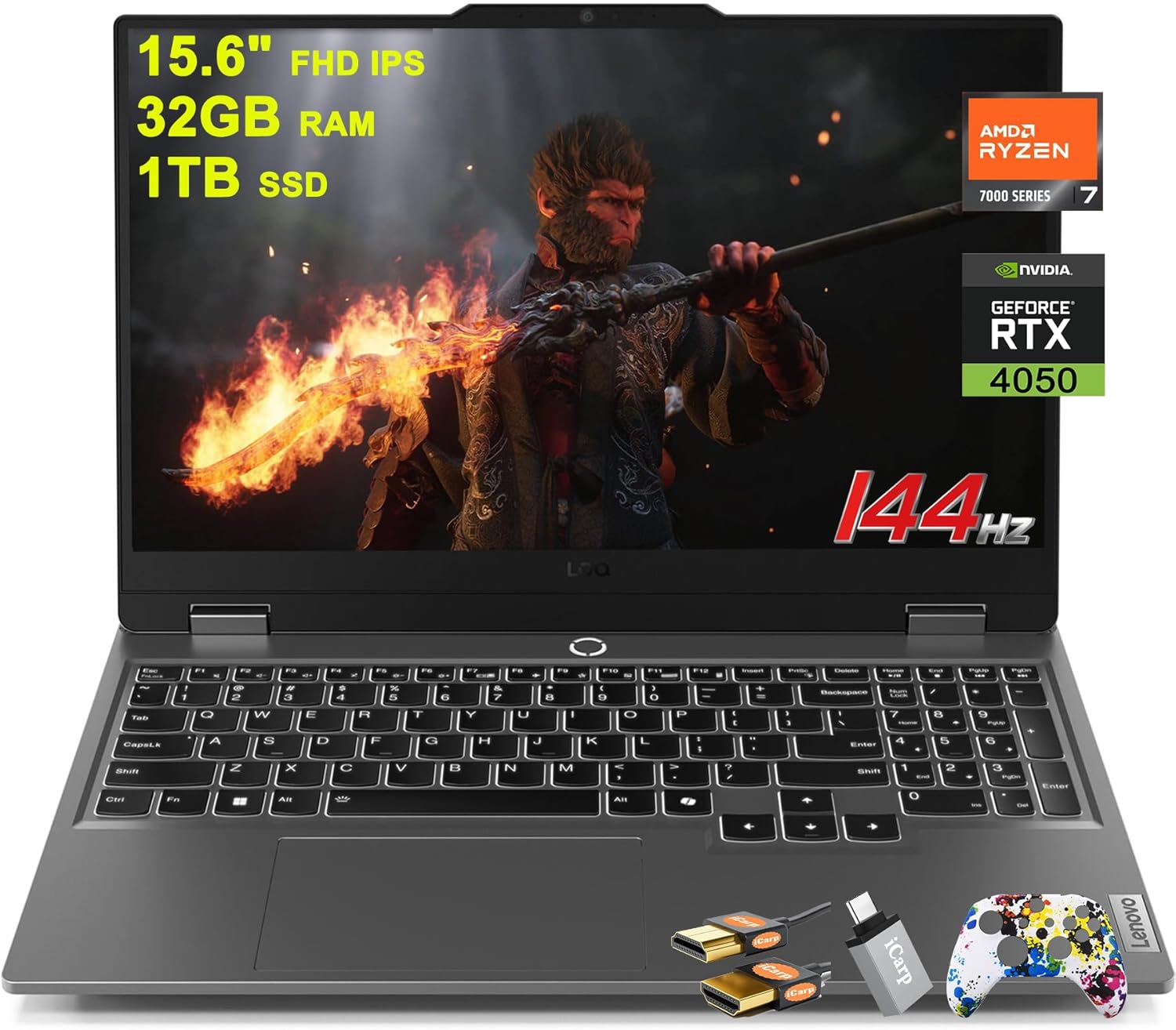 Lenovo LOQ Gaming Laptop 15.6 FHD IPS 144Hz with RTX 4050