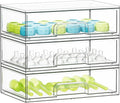 SpaceAid Bottle Storage Organizer Baby - Clear Stackable 3 Pack