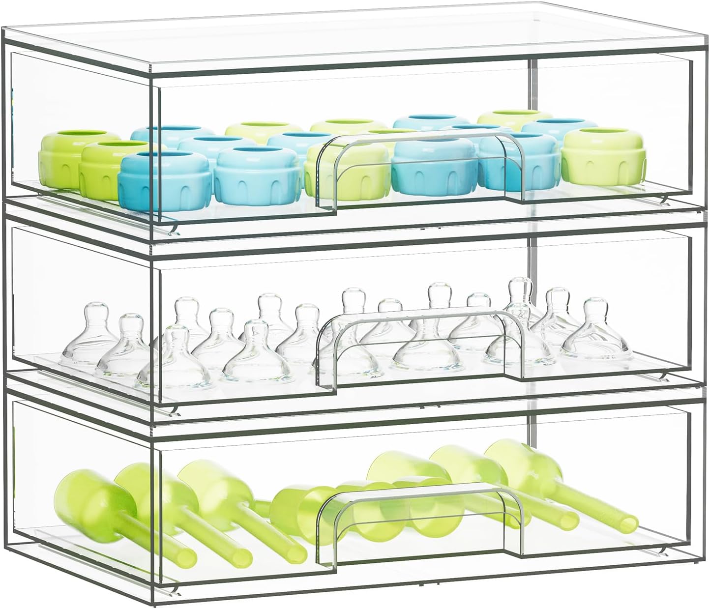 SpaceAid Bottle Storage Organizer for Baby - Clear Acrylic Bins