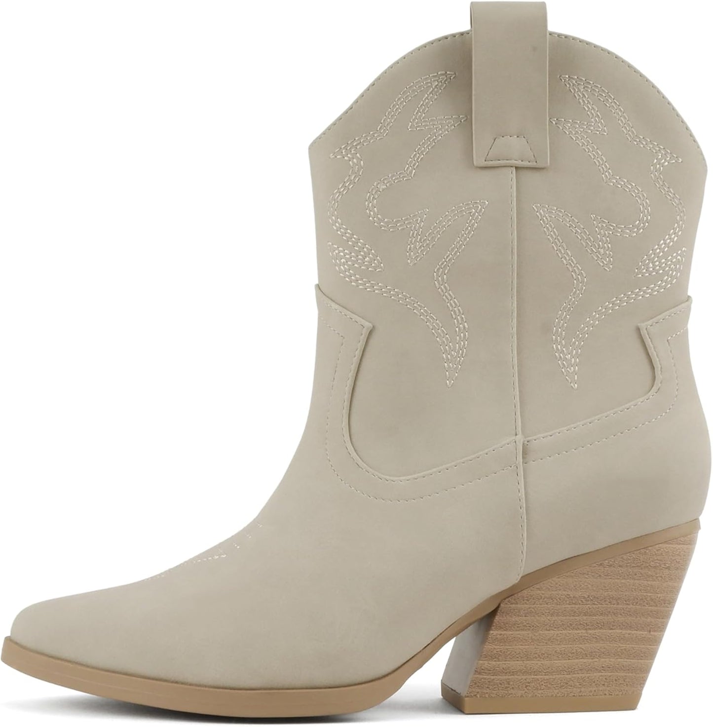 Soda BLAZING Women Western Bootie with Low Heel for Comfort