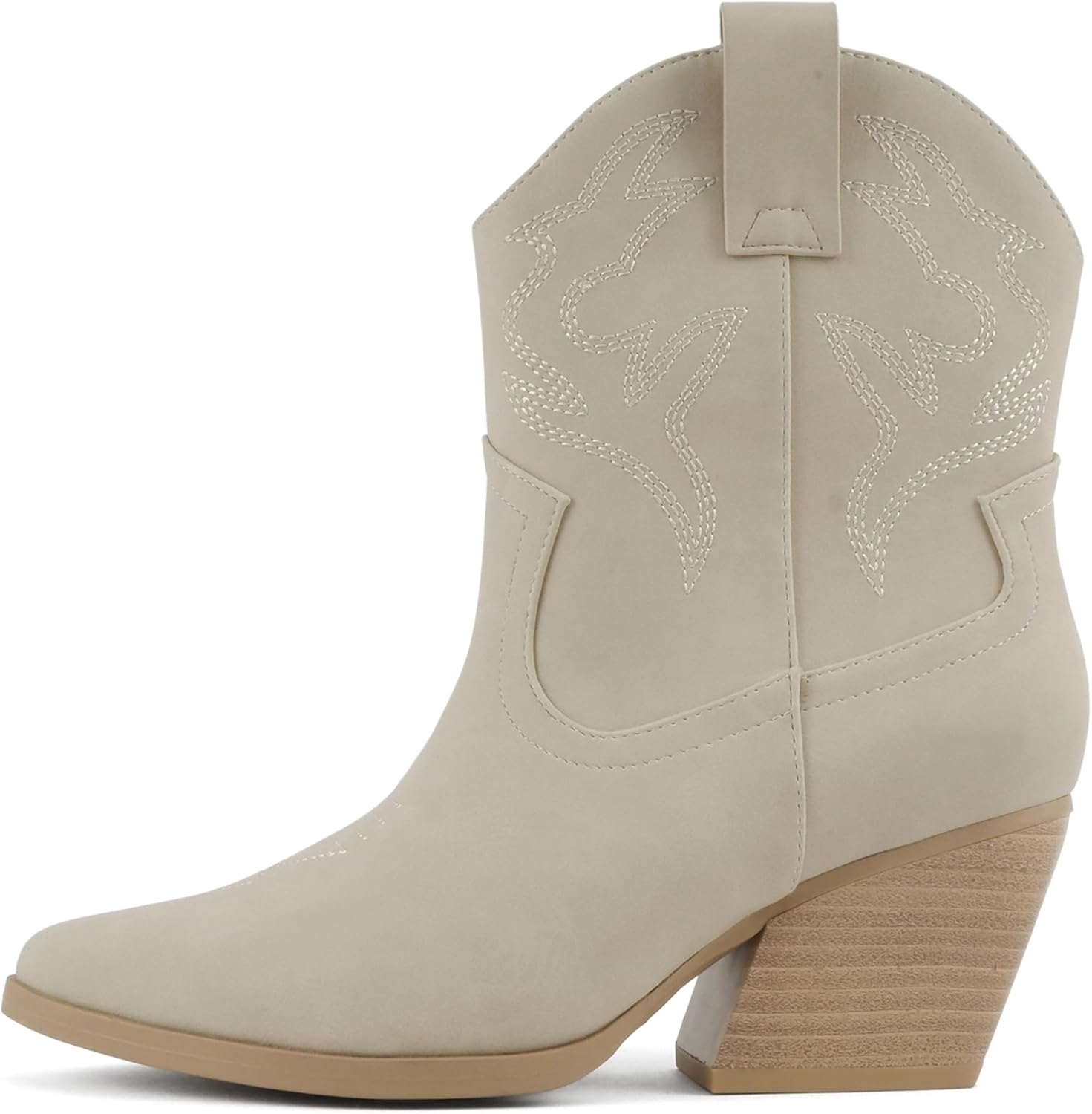 Soda BLAZING Women Western Bootie with Low Heel for Comfort