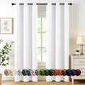 MIULEE Pure White Curtains for Bedroom Living Room 84 Inches Long