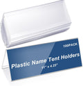 Clear Plastic Name Tent Holders 11 in x 4.25 in - Pack of 100