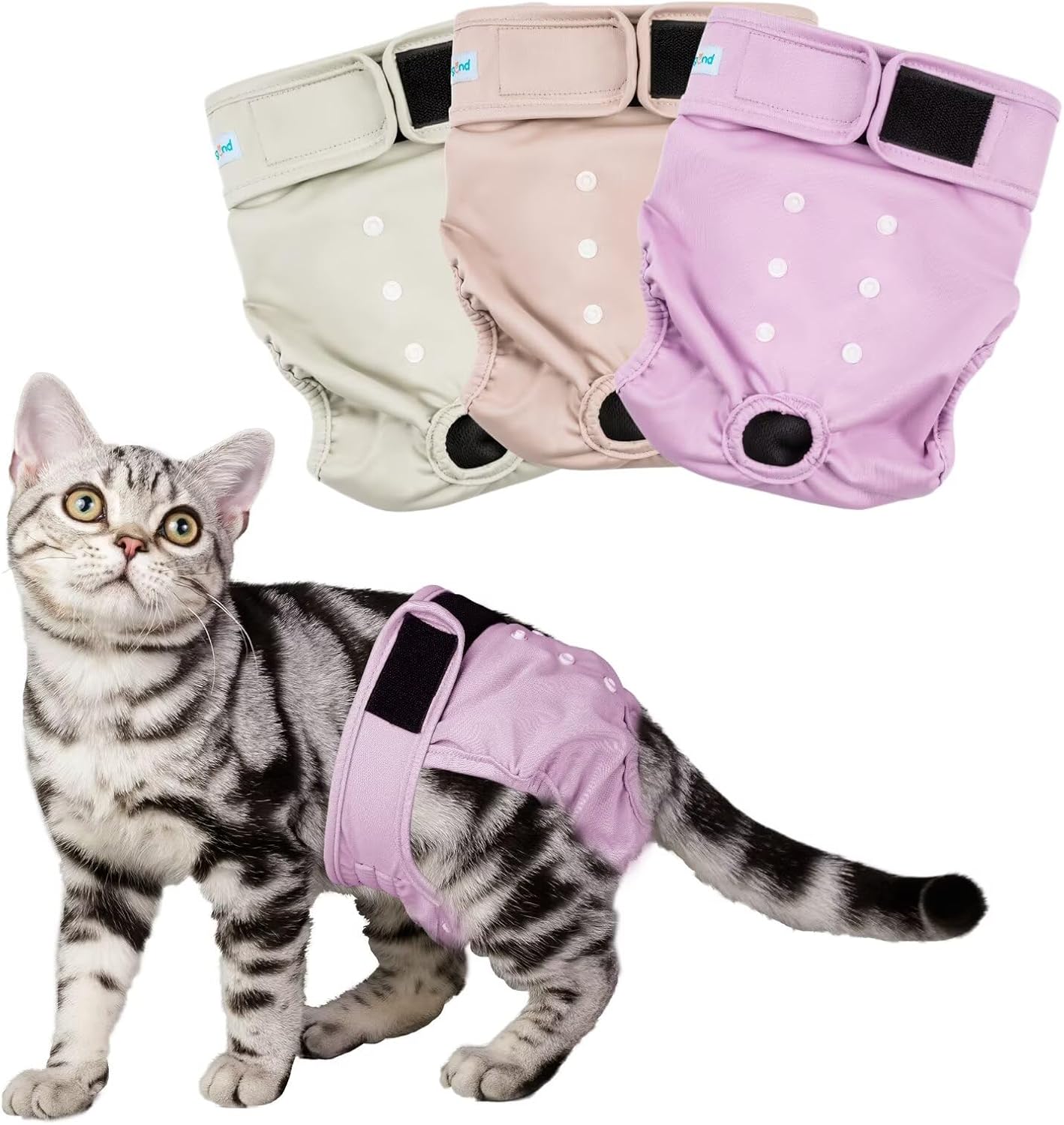 Washable Reusable Cat Diapers by Paw Legend
