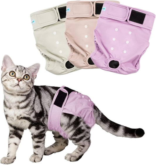 Washable Reusable Cat Diapers by Paw Legend