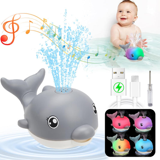 Rechargeable Dolphin Sprinkler Bath Toy - Fun & Educational