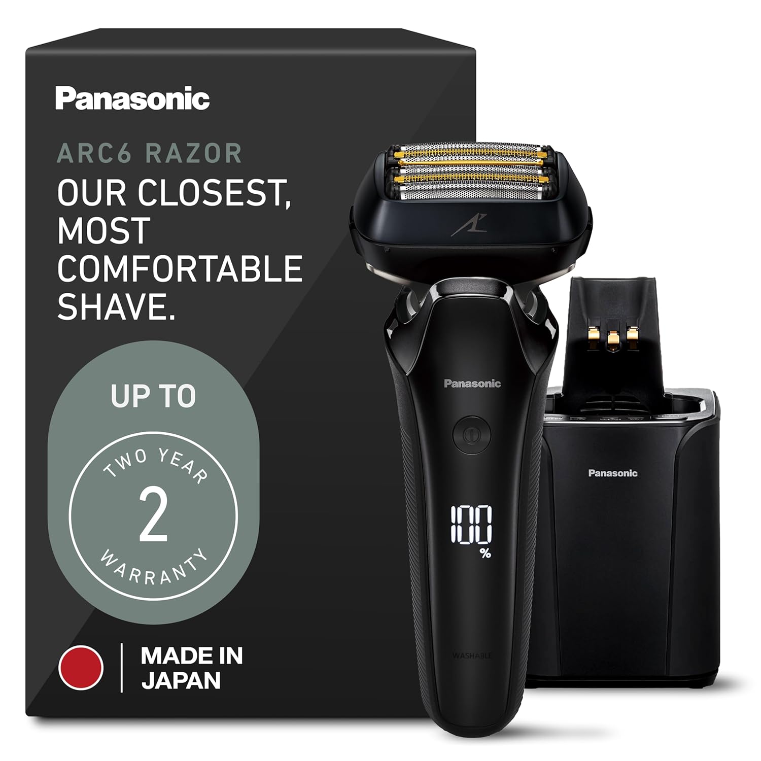 Panasonic ARC6 Electric Razor for Men with 6 Blades & Trimmer