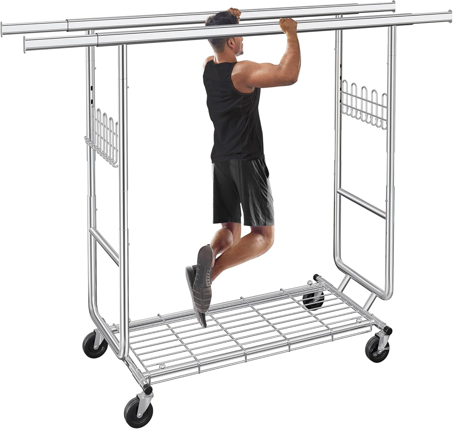 Heavy Duty Clothes Rack with 620 LBS Capacity for Garments