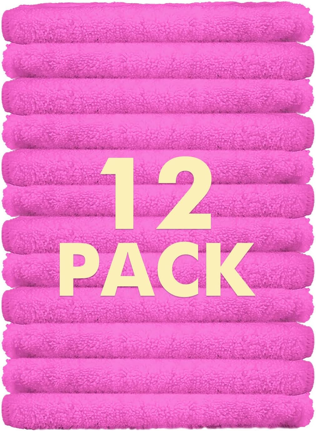 12-Pack Purple Microfiber Cloths: Soft & Absorbent!