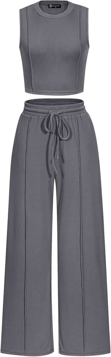 PRETTYGARDEN Women's Summer 2 Piece Loungewear Set for Comfort