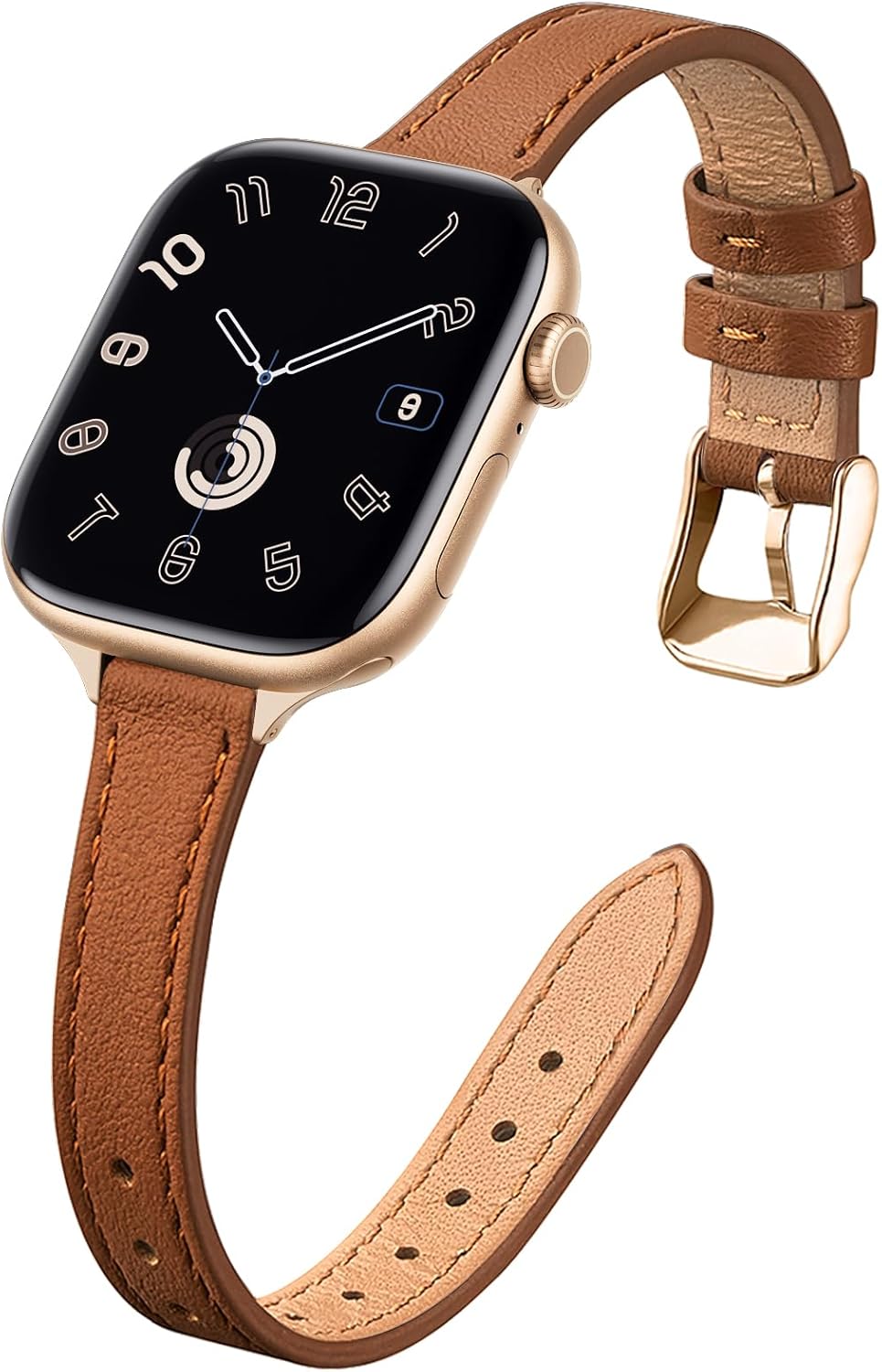 STIROLL Slim Leather Band for Apple Watch: Ultra Thin Design