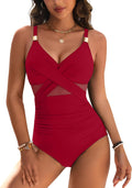 Blooming Jelly Womens One Piece Swimsuit - Slimming Full Coverage Mesh