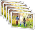 Boxalls 6x8 Acrylic Picture Frames 5-Pack - Clear Double-Sided Display
