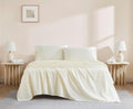 Linen Closet Fresh Ivory Organic Full Bed Sheets - Cool, Breathable
