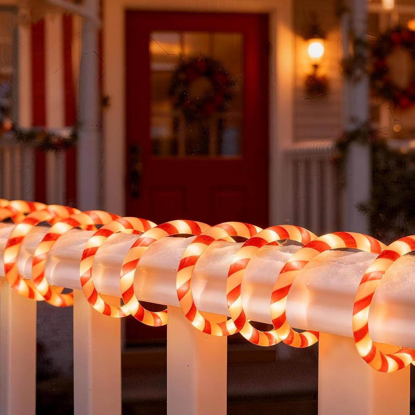 Vigdur Christmas Candy Cane Lights - 30FT 360 LEDs for Decor