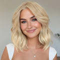 14 in Beach Gold Wavy Bob Wig - Natural Look, Easy Wear