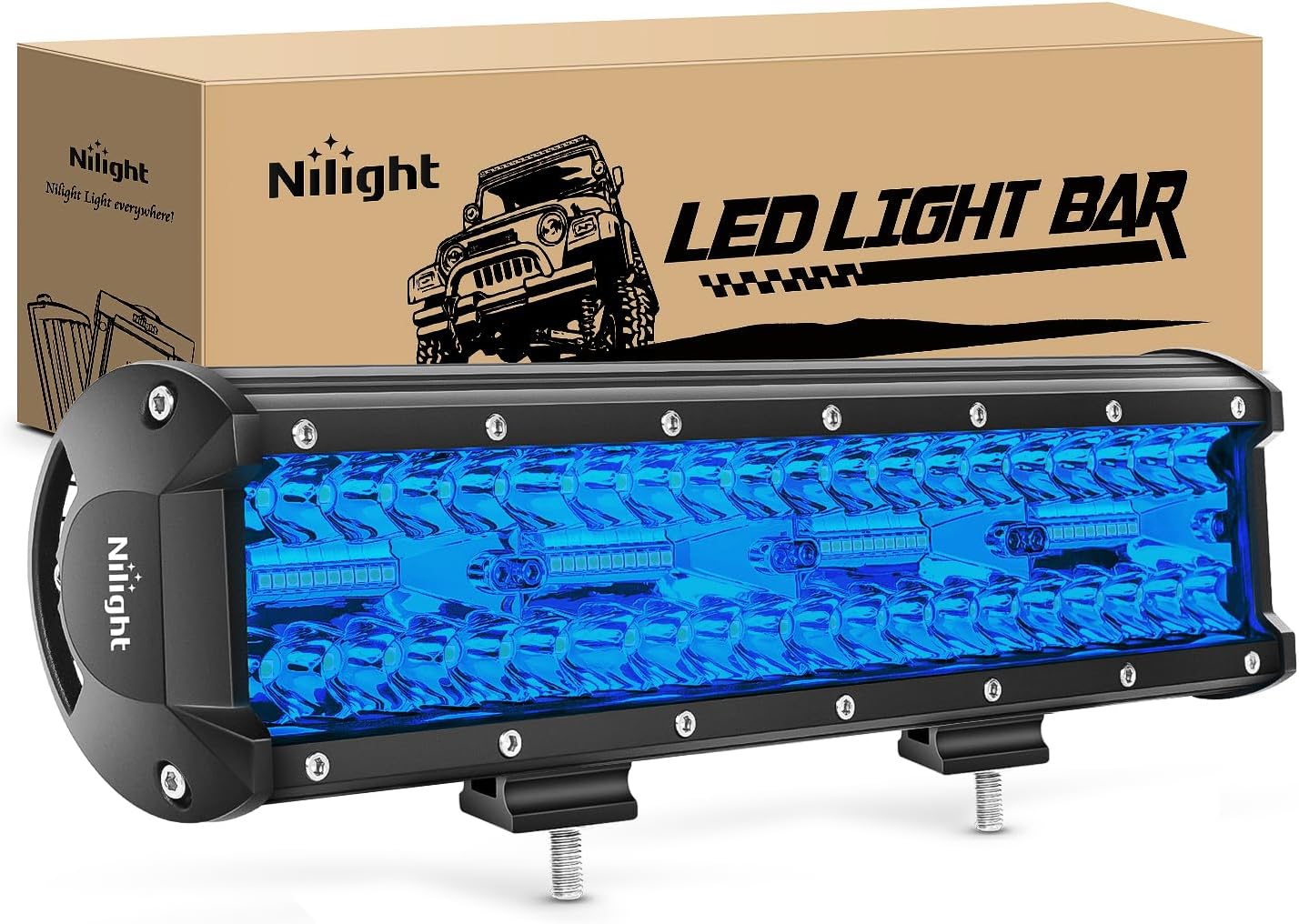 Nilight 12 Inch LED Light Bar for Off Road and Emergency Use