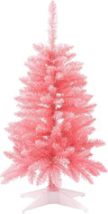 Small Christmas Tree 4FT Artificial Mini Xmas Tree Hot Pink - Compact