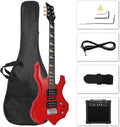Ktaxon Burning Fire Design Electric Guitar Kit - Beginner 36-in