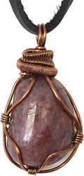 Men's Birthstone Crystal Necklace for July - Antique Bronze Reversible