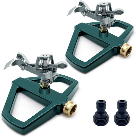 Metal Impact Sprinklers for Yard, Heavy Duty 360 Coverage