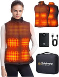 Womens Heated Vest with 12000mAh Battery - Lightweight 9-Zone Warmth
