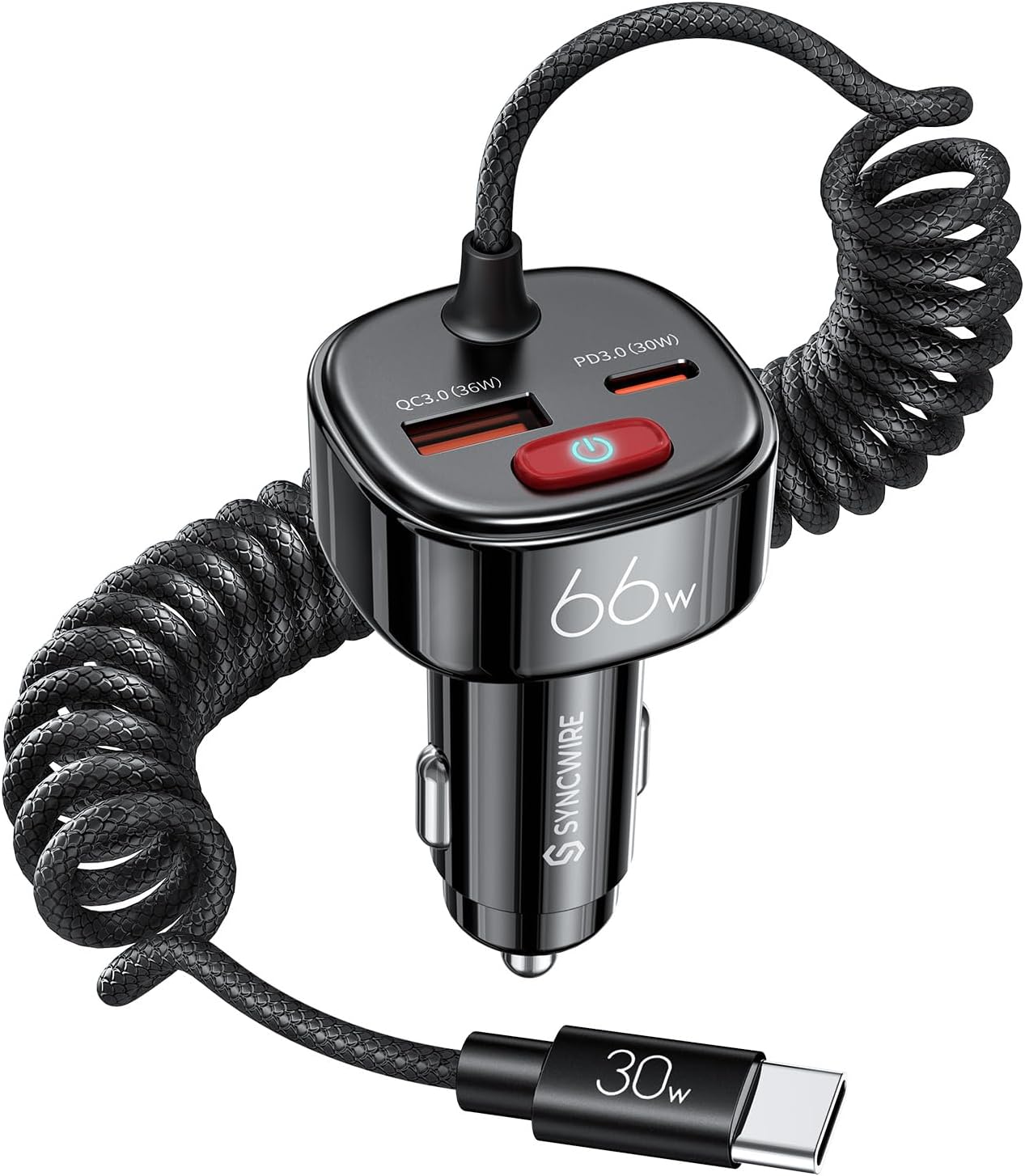 66W Fast Car Charger with Battery Leak Prevention