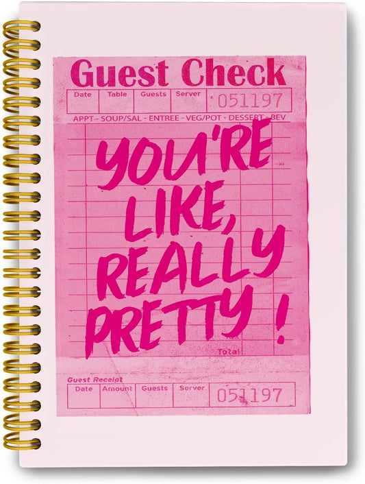LiTiu Pink Spiral Notebook - Trendy & Girly Journal for Teen Girls