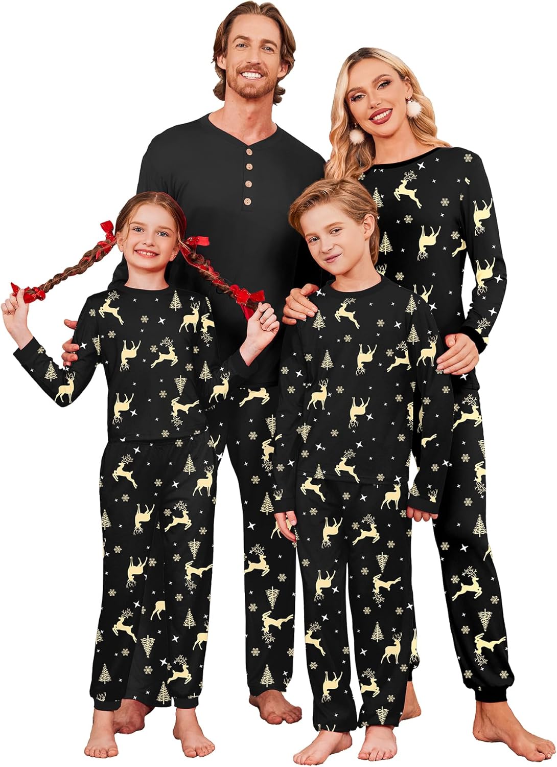Ekouaer Family Christmas Pajamas Matching Sets for Everyone