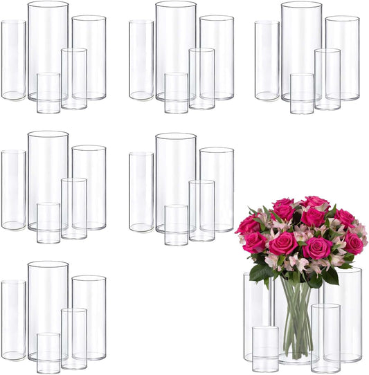 30pcs 11.8Inch Large Glass Vase Cylinder for Centerpieces