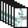 16x24 Picture Frame Black Set of 6 - Wall Gallery Frames