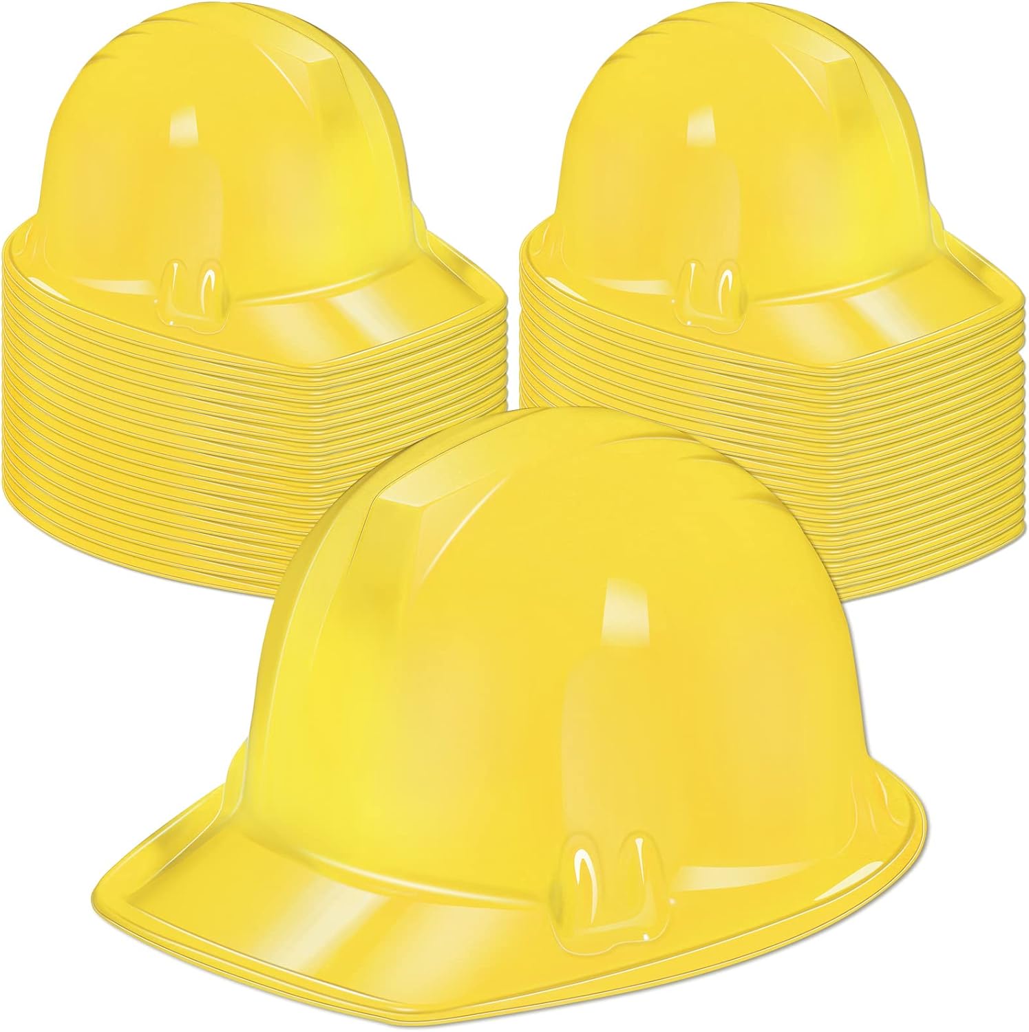 60 Pcs Plastic Construction Hats for Kids Birthday Parties