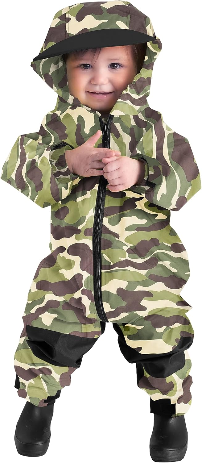 Kids Toddler Rain Suit - Waterproof Coverall for Outdoor Fun