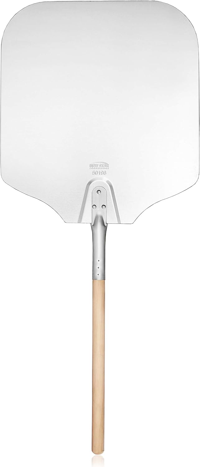 Aluminum Pizza Peel with Wooden Handle for Easy Baking