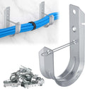 50 Pcs 2 in Galvanized Steel J-Hooks for Cable Management - Heavy Duty