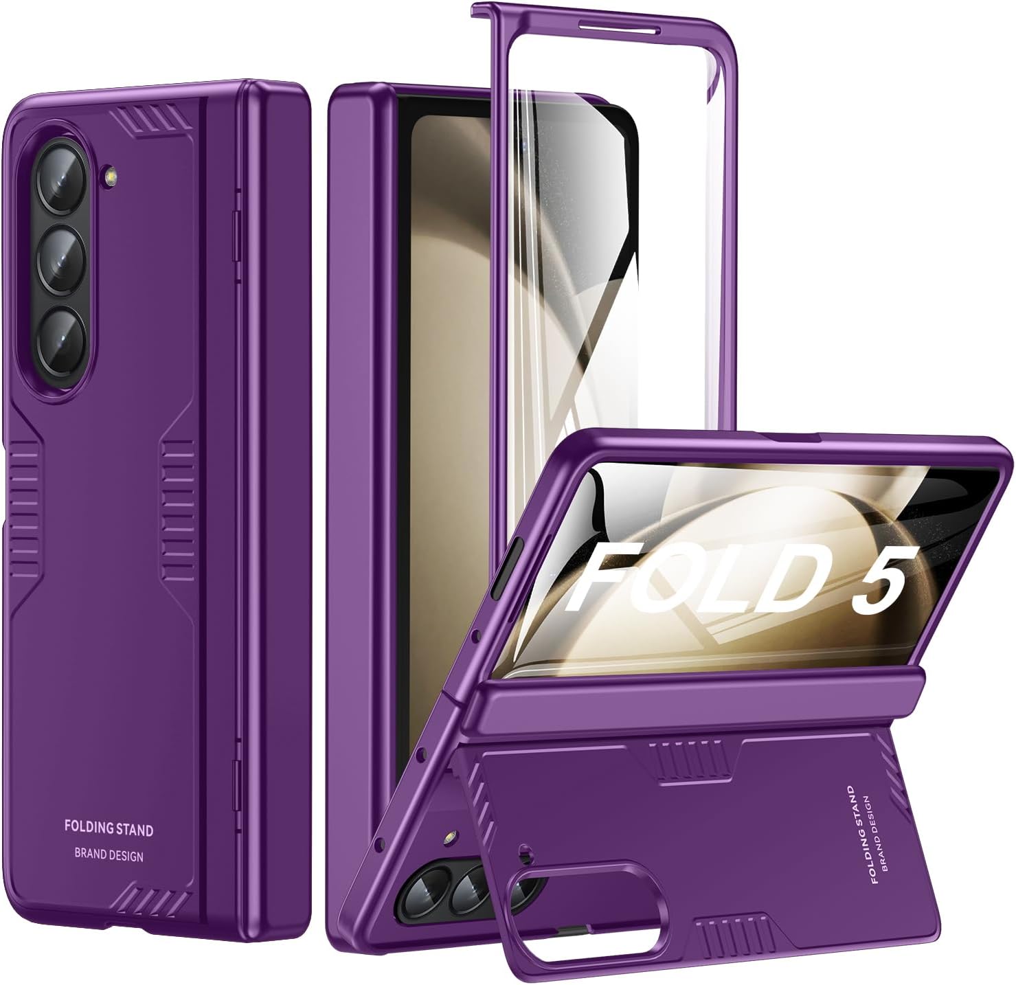 Samsung Z Fold 5 Protective Case with Hidden Kickstand Feature