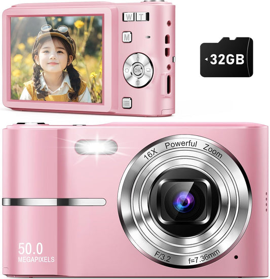 Qumcou Autofocus 50MP FHD Camera - Perfect for Kids!